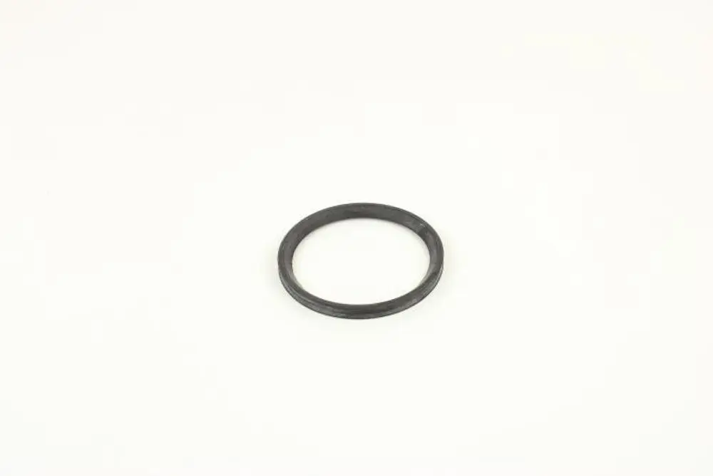 Schwarze Gummidichtung von Bosch in Ringform auf hellem Hintergrund, geeignet für technische Anwendungen.